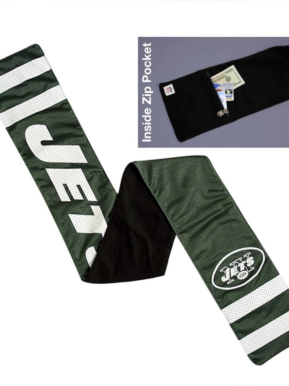 NFL New York NY Jets Jersey Scarf Green/White logo